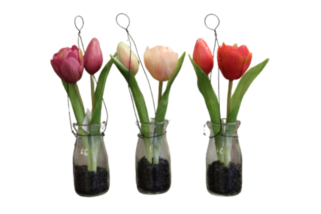 Formano Hänger Tulpen im Glas violett/rosa/orange 671394/2-20