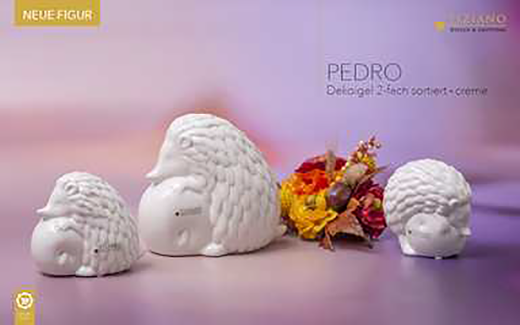 Tiziano Igel Pedro schlafend creme 12cm 716572-12